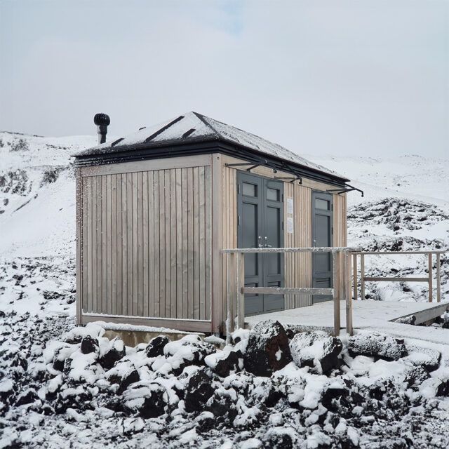 kundtoalett för glaciärturister på Island.