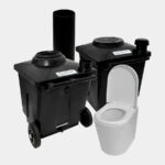 Green Toilet Lux komposterande torrtoalett för inomhusbruk – stilren porslinssits, luktfri toalett utan vatten för stuga och hem